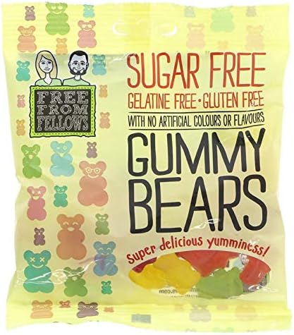 Gummy Bears - Sugar, Gelatine & Gluten Free Jellies Sweets 100g (Pack of 3)