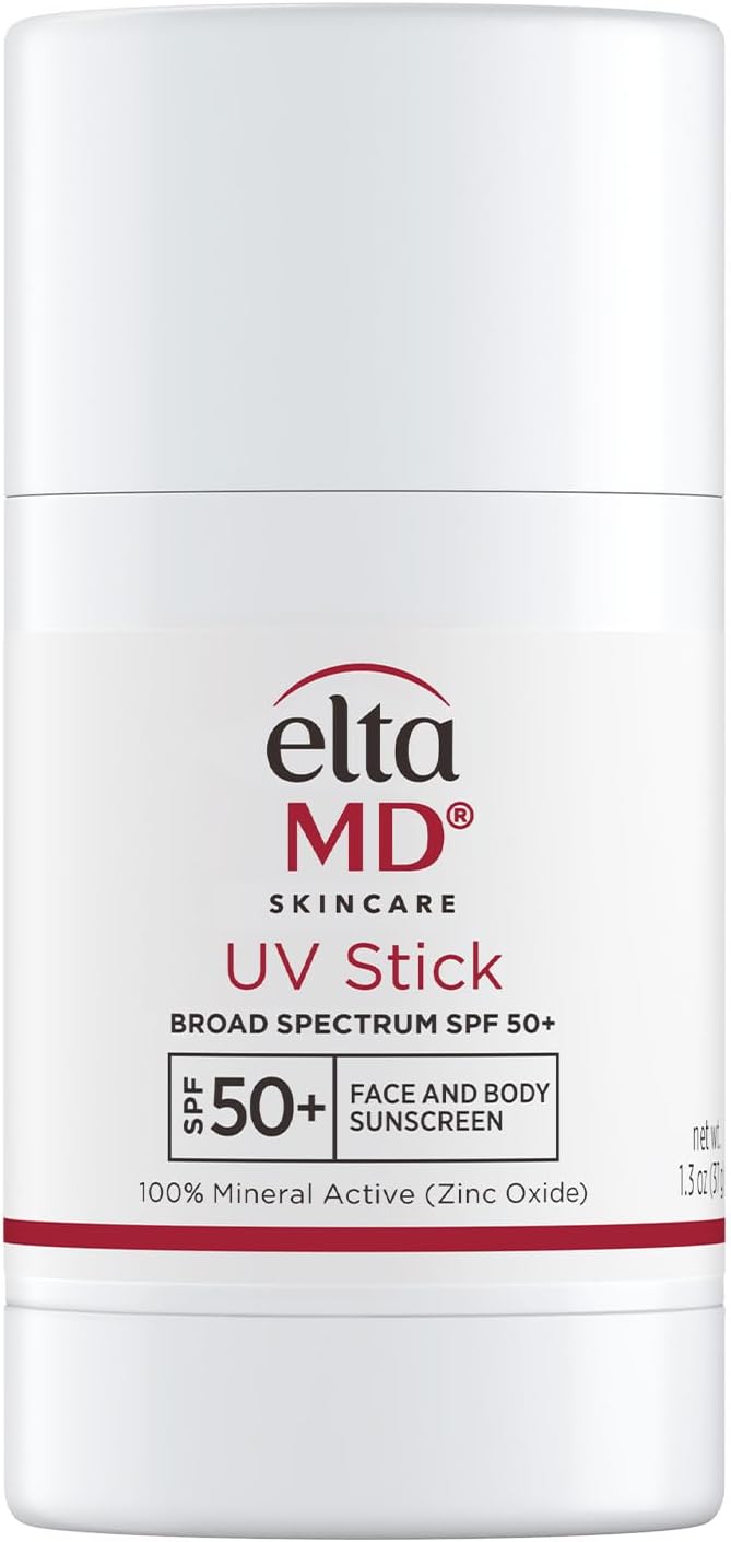 EltaMD UV Stick Sun Protection, Broadband Sun Protection with SPF 50+, Mineral Sun Protection Pen, Oil-Free, Dermatologically Tested, Waterproof, Zinc Oxide Sun Protection Pen, 1.3 FL.oz Stick