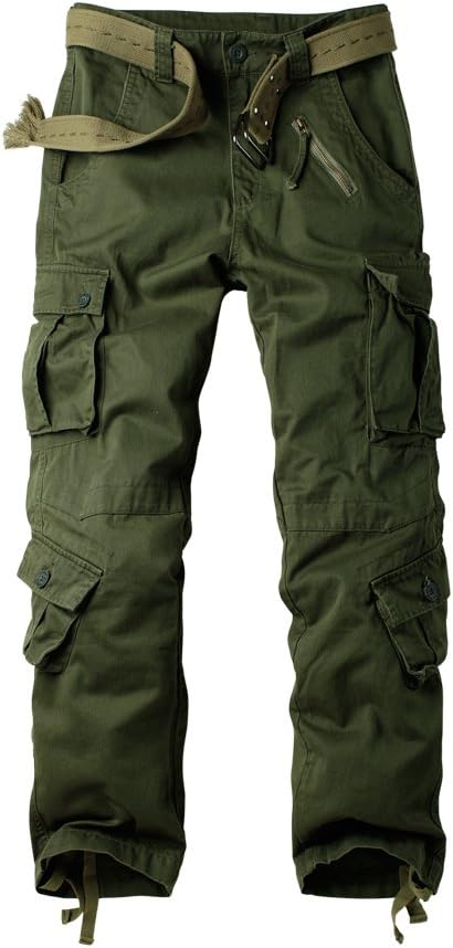 OCHENTA Men's Casual Military Army Camo Combat Trousers,Wild Cargo Pants with 8 Pockets (Size 29-44)