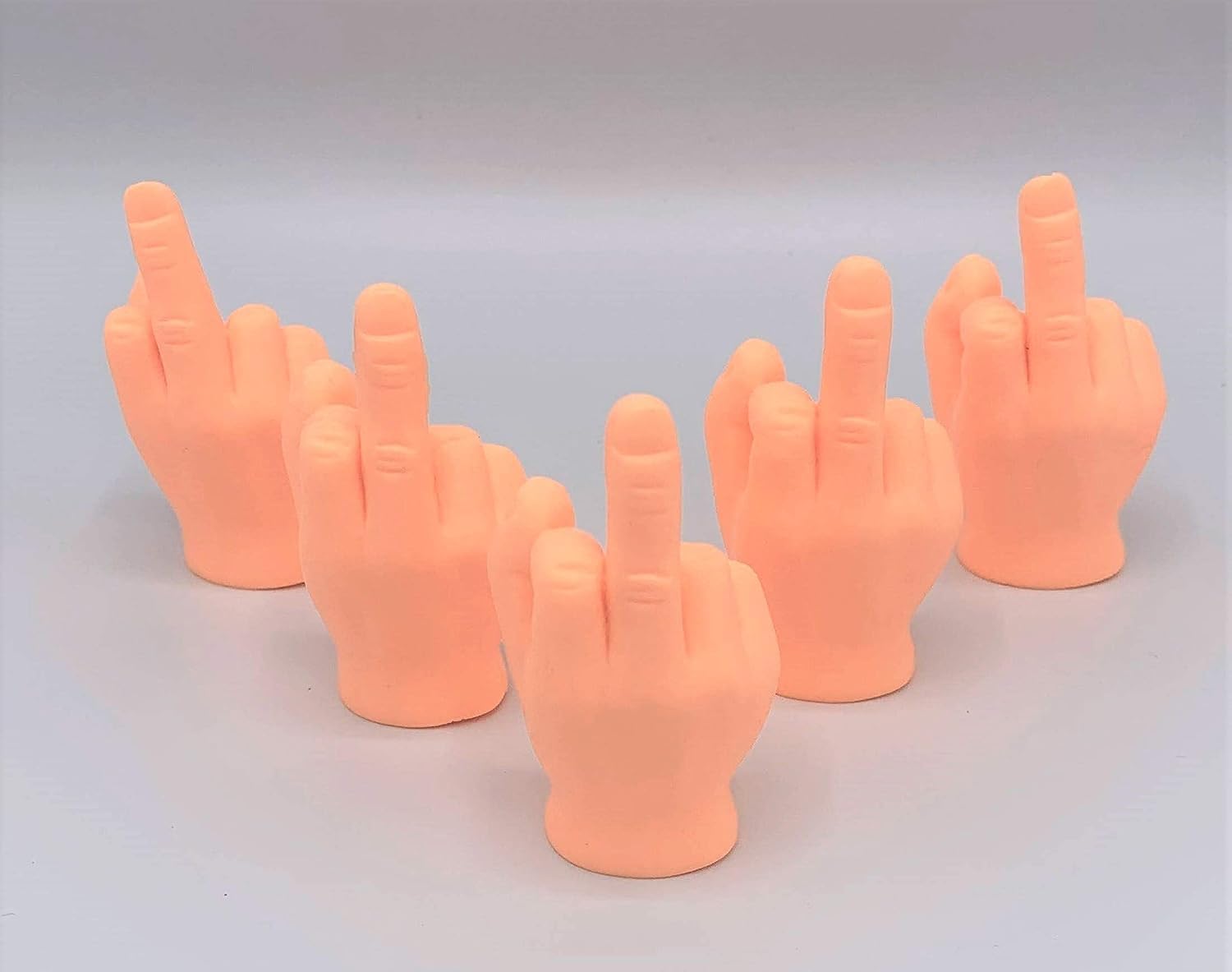 10 Pack Middle Finger Hands Premium Rubber Little Tiny Finger Hands Fun Realistic Design Hilarious Finger Puppets Mini Hand Dolls Storytelling Props Funny