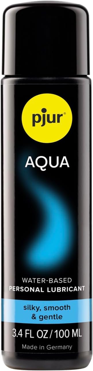 pjur Aqua Water-Based Personal Lubricant, Premium, 3.4 fl oz | For Men, Women, and Couples, Toy-Safe & Long-Lasting, Dermatologically Tested, Latex Compatible