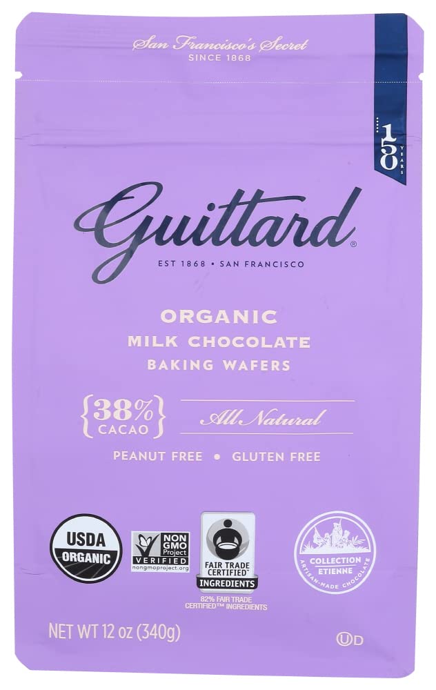 GUITTARD Organic 38% Chocolate Baking Wafers, 12 OZ