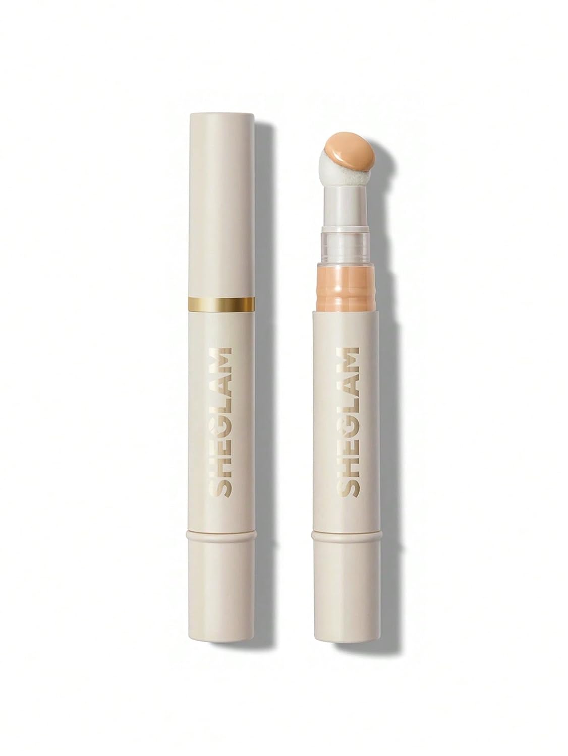 SHEGLAM Complexion Boost Concealer Sponge-Head Applicator Matte Liquid Concealer Long Lasting Brightening Color Corrector Weightless All-Day Long Lasting Hydrating Concealer-Chantilly