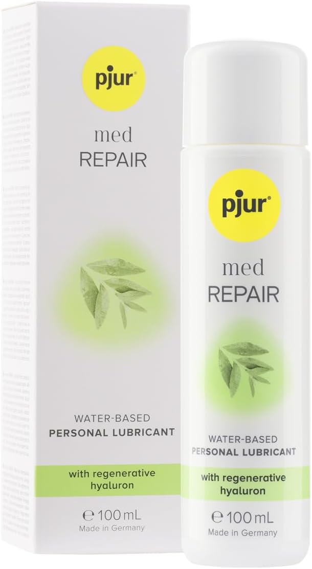 pjur med Repair (100ml) - Water-Based Medical Personal Lubricant - hyaluron Allows Dry, Stressed Skin to Regenerate