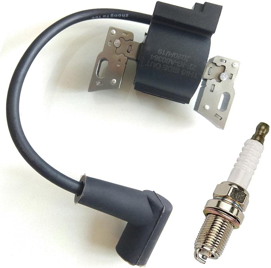 LIYYOO 593872 799582 Ignition Coil + Spark Plug Compatible with Briggs & Stratton 08P502 09P602 09P702 Armature Magneto Lawn Mower Engines