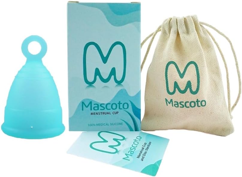 TM New Ultra Comfortable Menstrual Cup with Ring, Made from Medical-Grade Silicone, BPA Free, Reusable, Tampon and Pad Alternative (S)