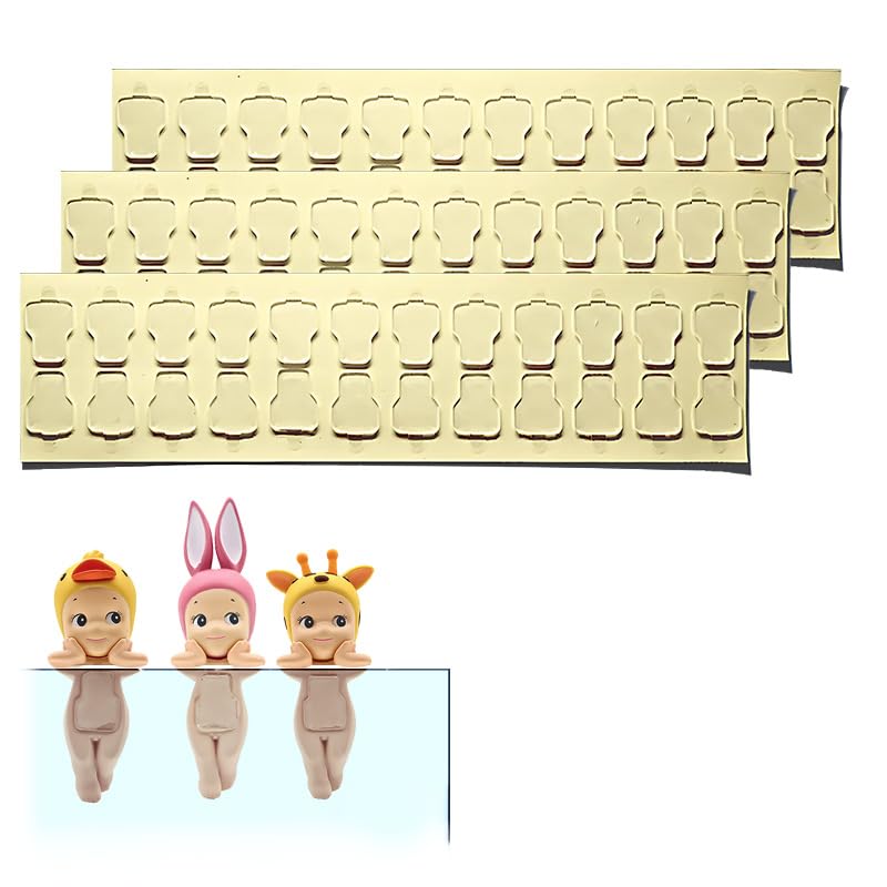 Sonny Angels Hippers Adhesive Tape - Double-Sided Clear Pads for Mini Figures, Phone Accessories & Creative Decor (72 PCS)