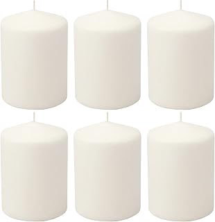 Stonebriar 35 Hour Long Burning Unscented Pillar Candles, 3x4, White