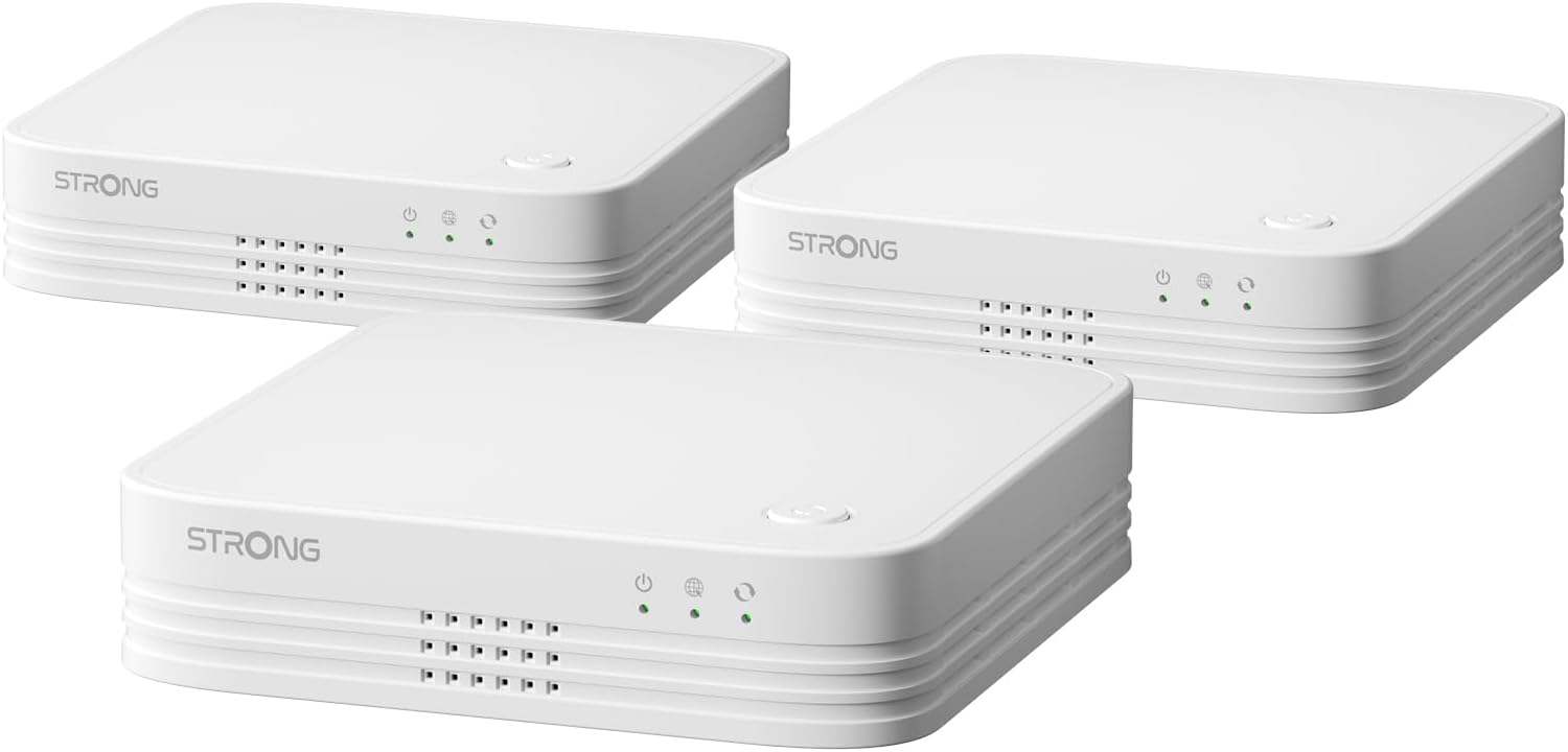 STRONG ATRIA AC1200 Whole Home Mesh WiFi, 3 Pack, 3 Bedroom Coverage