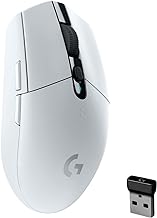 Logitech G305 LIGHTSPEED Wireless Gaming Mouse, Hero 12K Sensor, 12,000 DPI, Lightweight, 6 Programmable Buttons, 250h Battery Life, On-Board Memory, PC/Mac - White