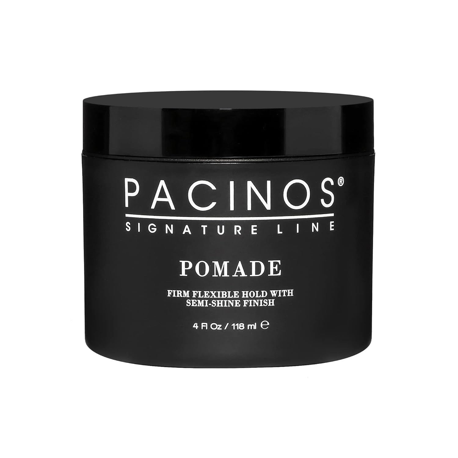 Pacinos Pomade for Men, High Shine, Flexible Hold, Frizz Control, 4 oz