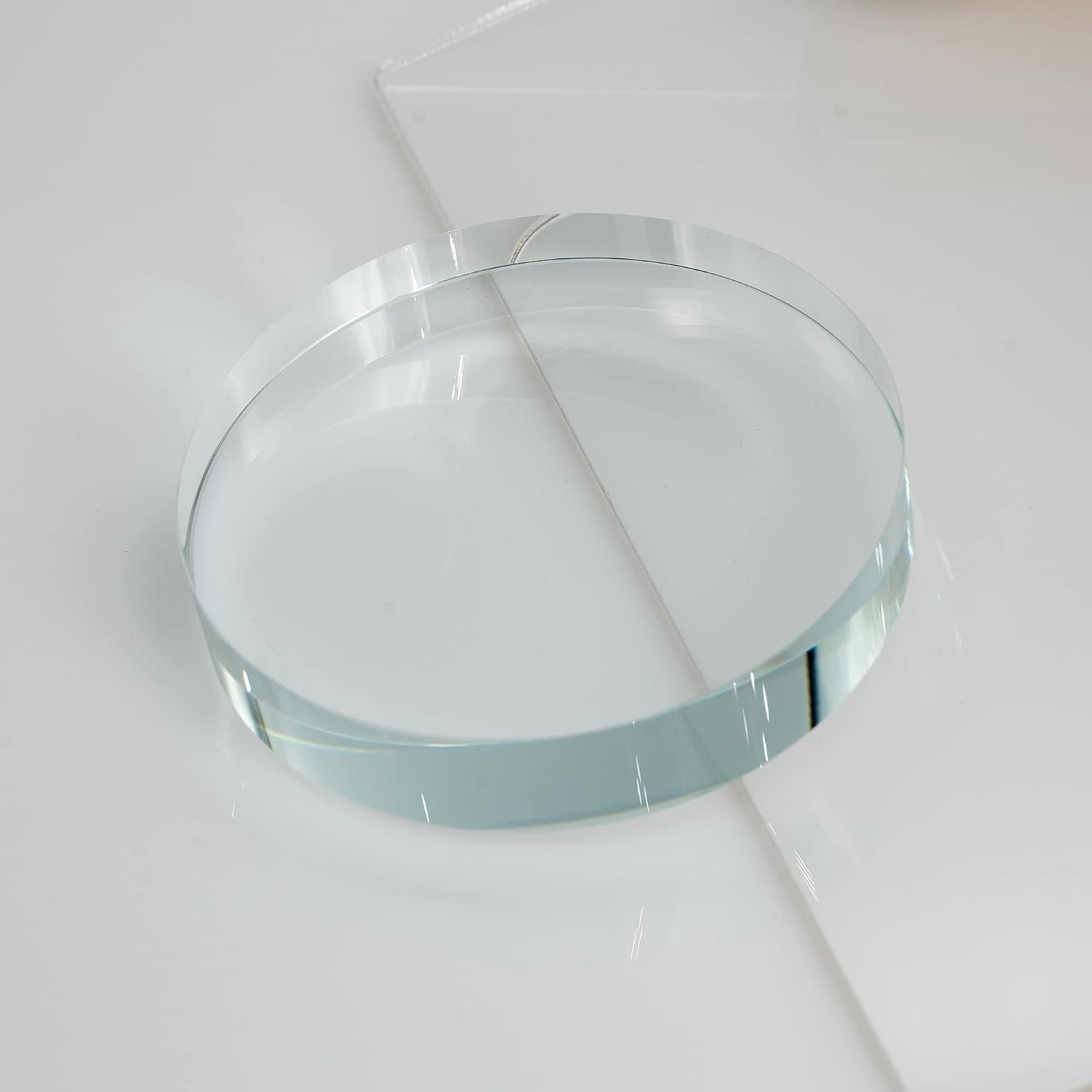 StayMax Clear Round Blank Glass Paperweight Glass Ornaments for Crafts
