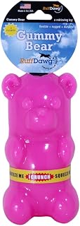 Ruff Dawg Gummy Bear Crunch Rubber Dog Toy Assorted Neon Colors