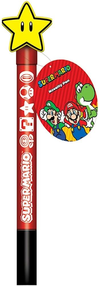 Pyramid International Super Mario Pen with Spinning Topper (Super Star Design) - Official Merchandise