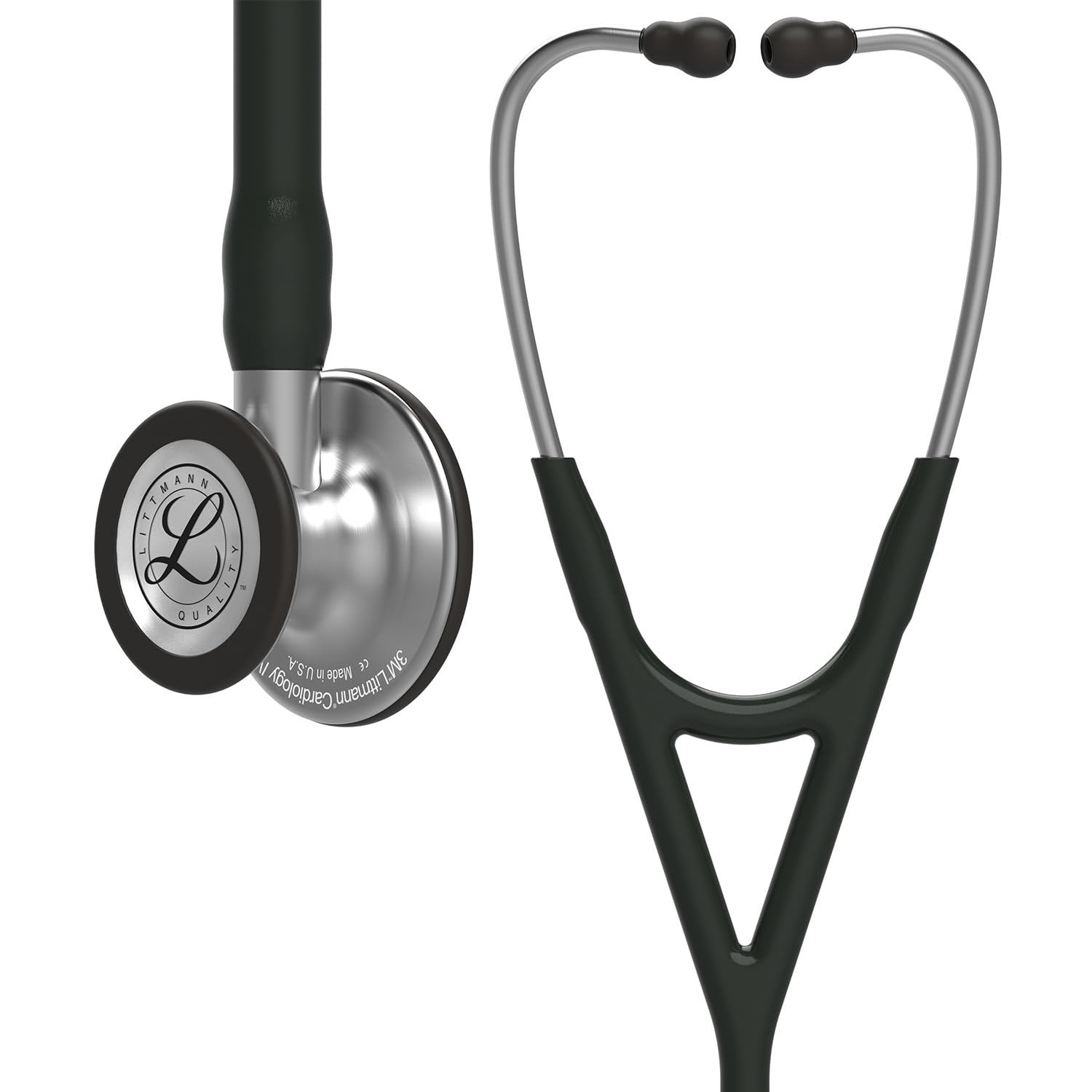 3M Littmann Cardiology IV Diagnostic Stethoscope, 6151, More Than 2X as Loud, Weighs Less, Stainless Steel Chestpiece, 22" (Shorter Length) Black Tube