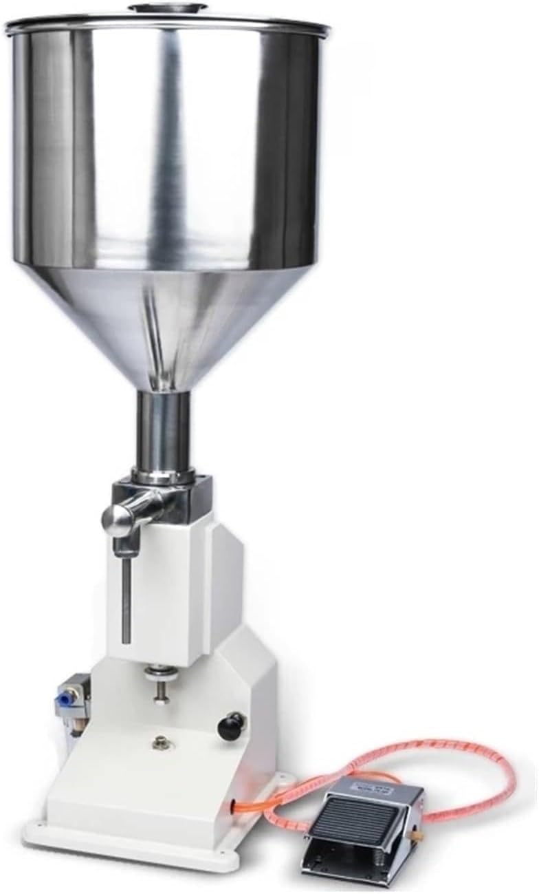 Liquid Filling Machine 5-50ml Pneumatic Paste Shampoo Honey Lotion Filling Machine Viscous Liquid Oil Bottle Filler for Cosmetics(5-50ml)