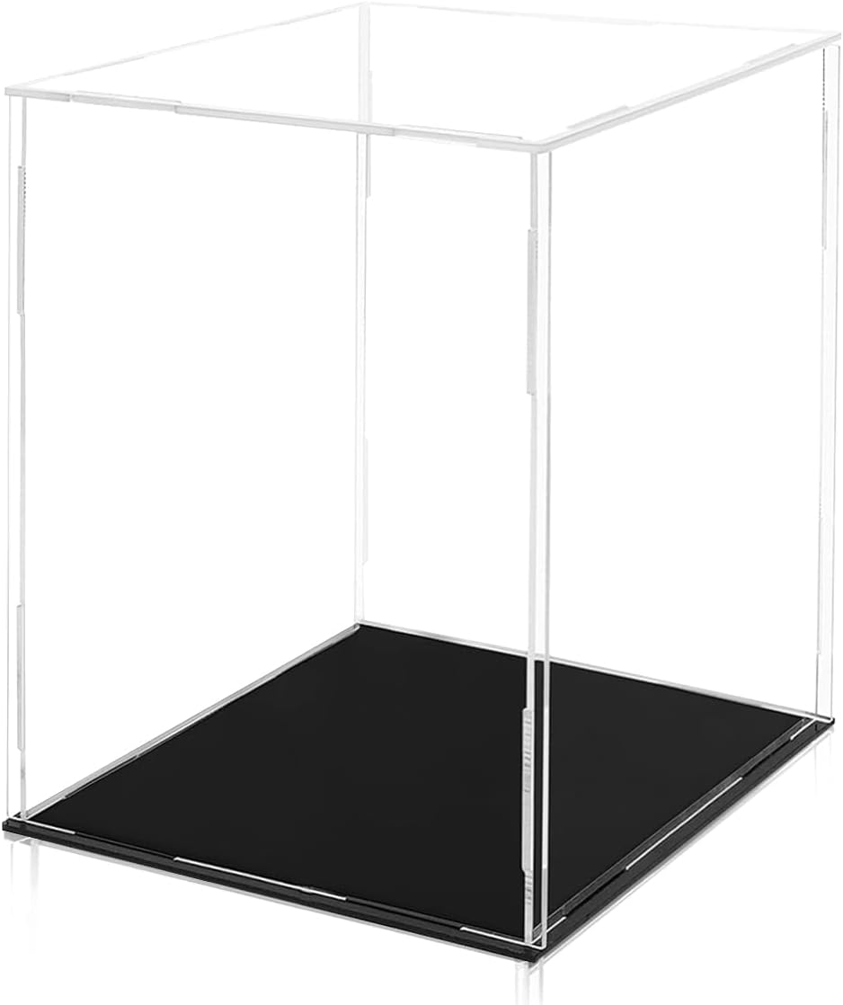 Acrylic Display Case 20 x 20 x 25 cm Clear Collectibles Display Box Display Stand Storage Protective Box for Minifigure, Toys, Crafts, Memorabilia, Jewelry