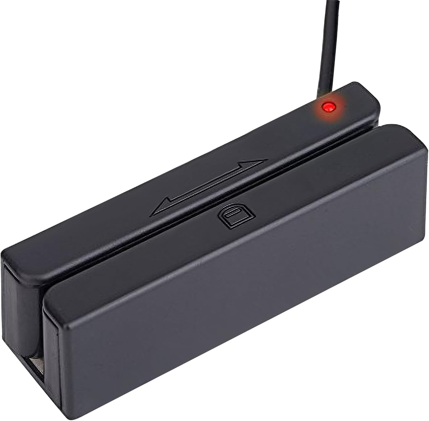 Magnetic Stripe Card Reader USB 3-Track POS Credit Card Reader Swiper Magstripe Swipe Card Reader Membership Card Gift Card Reader Access Control Card Reader Writer