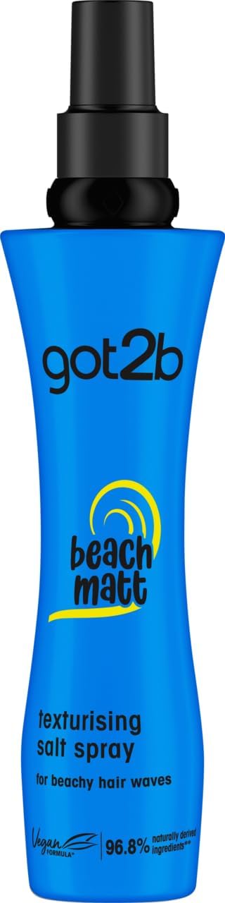 got2b Beach Matt Texture Sea Salt Hair Spray, Medium Hold, Creates Waves and Textures with a Matt Finish, packaging may vary, 200 ml
