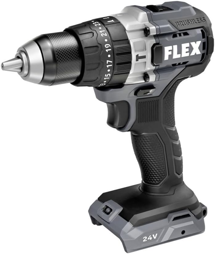 FLEX 24V Brushless Cordless 1/2-Inch 750 In-Lbs Torque 2-Speed Hammer Drill Tool Only, Battery and Charger Not Included - FX1251-Z