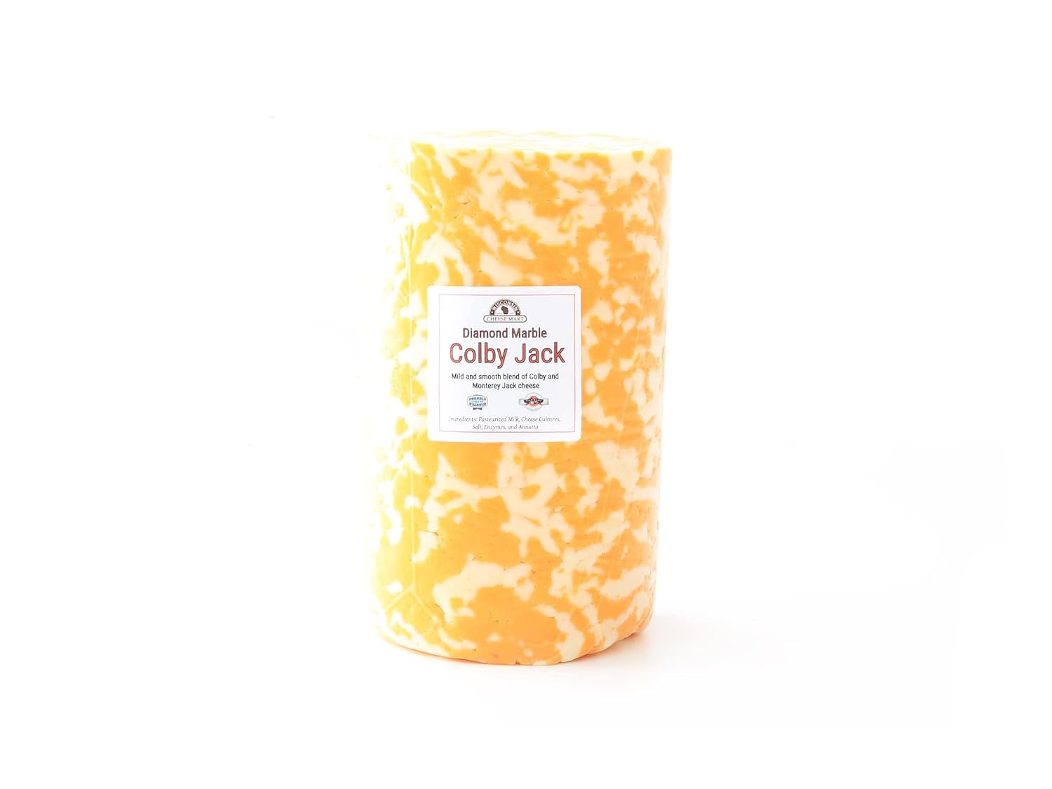 Colby Jack Cheese | 48 oz Half Loaf | Creamy, Marbled & Distinctly Mild Authentic Wisconsin Colby Jack Cheese