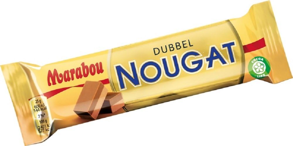 4 Bars x 50g of Marabou Dubbel Nougat (Double Nougat) - Original - Swedish - Milk Chocolate