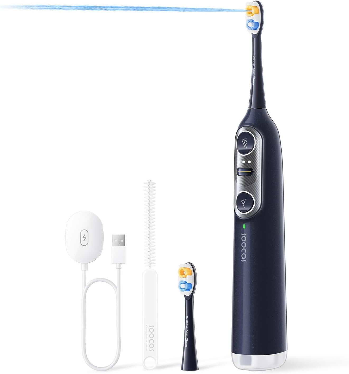 Soocas NEOS II Electric Toothbrush with Water Flosser Combo, Dark Violet