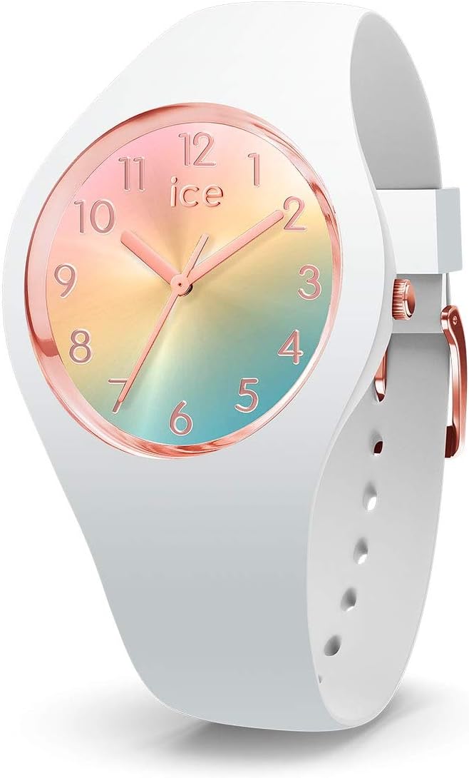 ICE-WATCH Sunset Rainbow Womens Analogue Japanese Quartz Watch with Silicone Bracelet IC015743