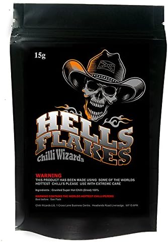 Insane Chilli Flakes - Hells Flakes - Made with Over 25 of The Worlds Hottest chillis 15g
