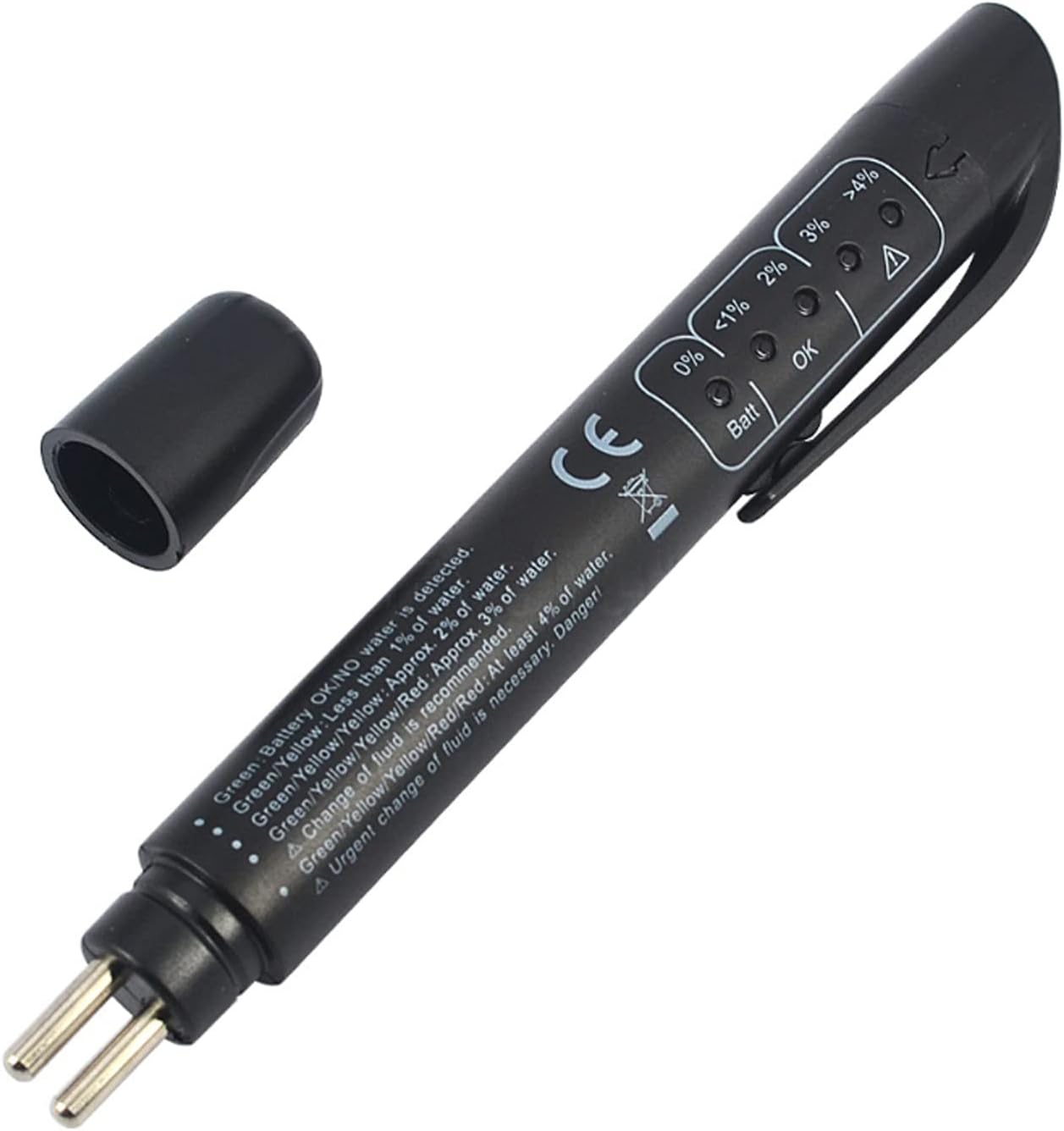 Brake Fluid Liquid Tester Pen,1PC DOT 3 DOT 4 DOT 5.1 Brake Fluid Liquid Tester Pen, Car Diagnostic Testing Tool with 5 LED Indicators, Hydraulic Fluid Liquid Oil Moisture Analyzer