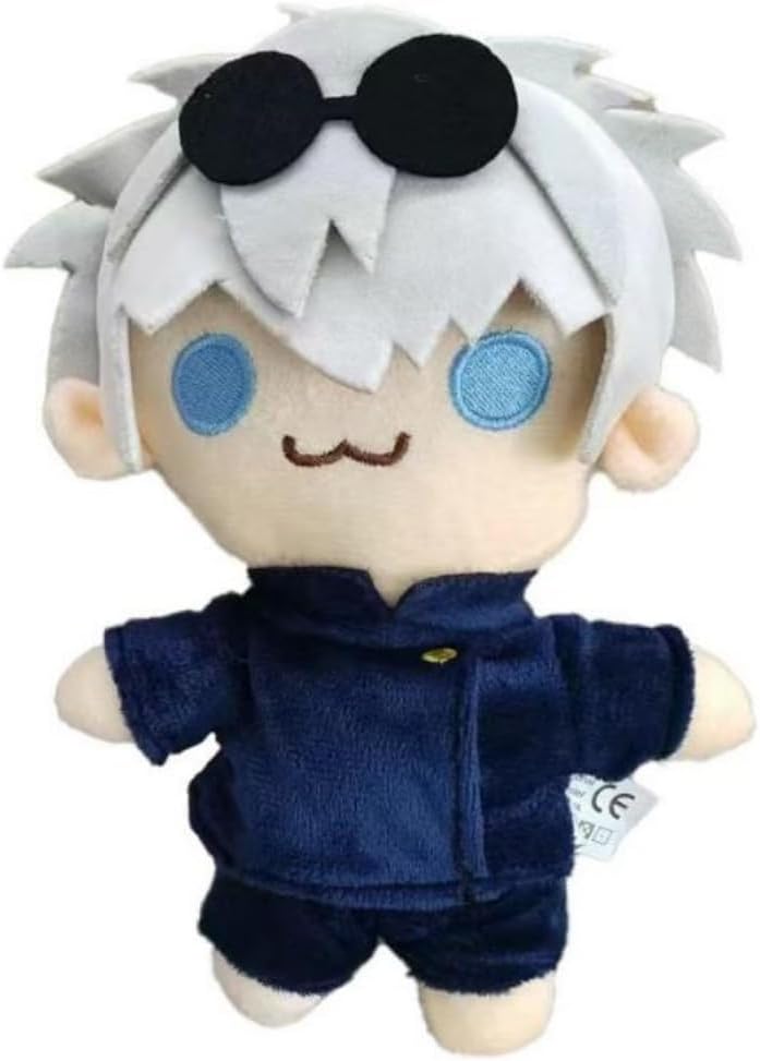 OUKEYI Gojo Satoru Plush Toy,Anime Geto Suguru Soft Figure,Cartoon Gojo Plushies Pillow for Kids Plush Figure Gift ,Hug Pillow Cushions Sofa Home Decoration18cm (Gojo)