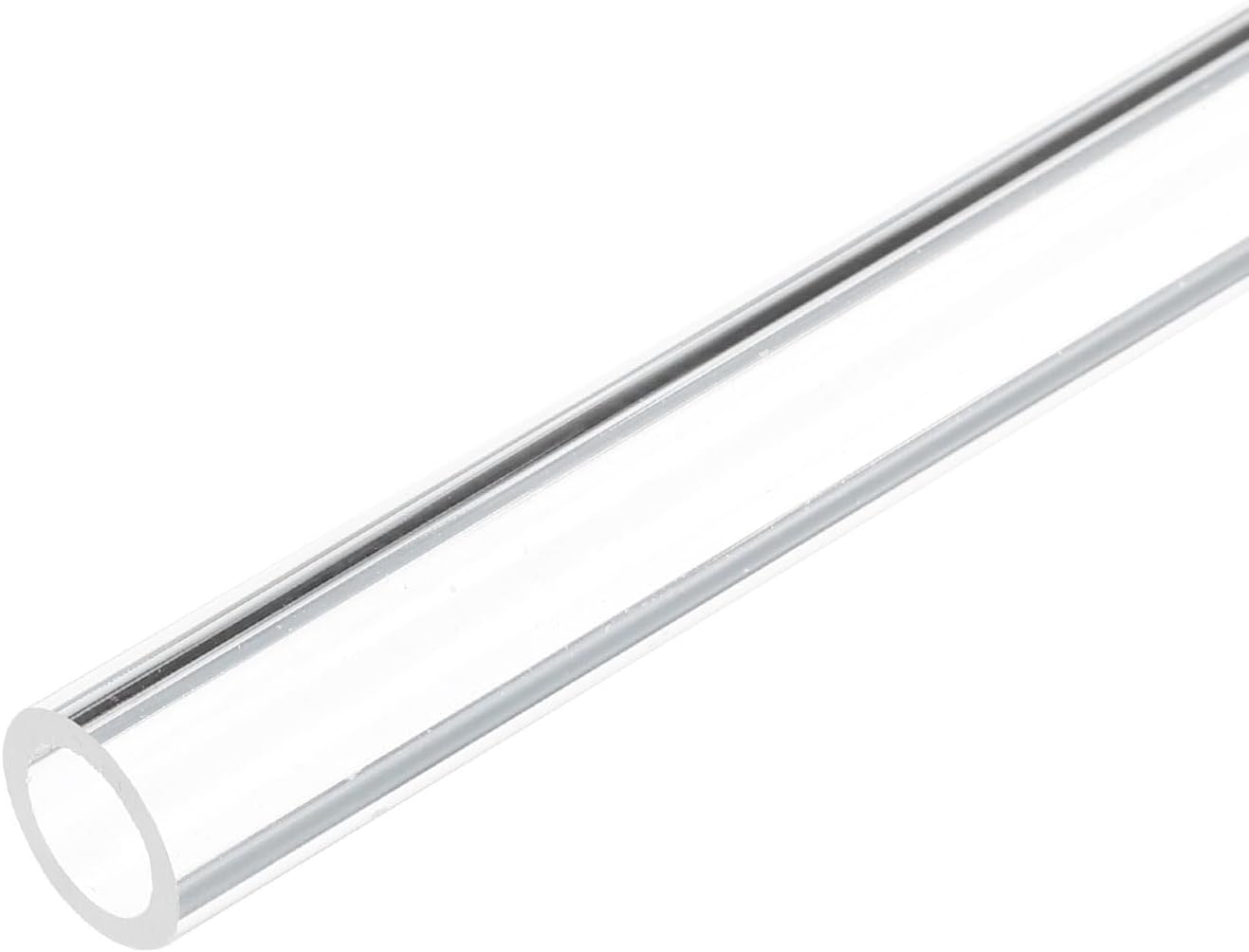 24" Clear Plastic Rigid Pipe 8mm x 10mm(5/16" x 3/8") Acrylic Tube Round Polycarbonate Tubing, [for Plumbing, Hydraulics, Pneumatics, Aquarium, DIY]