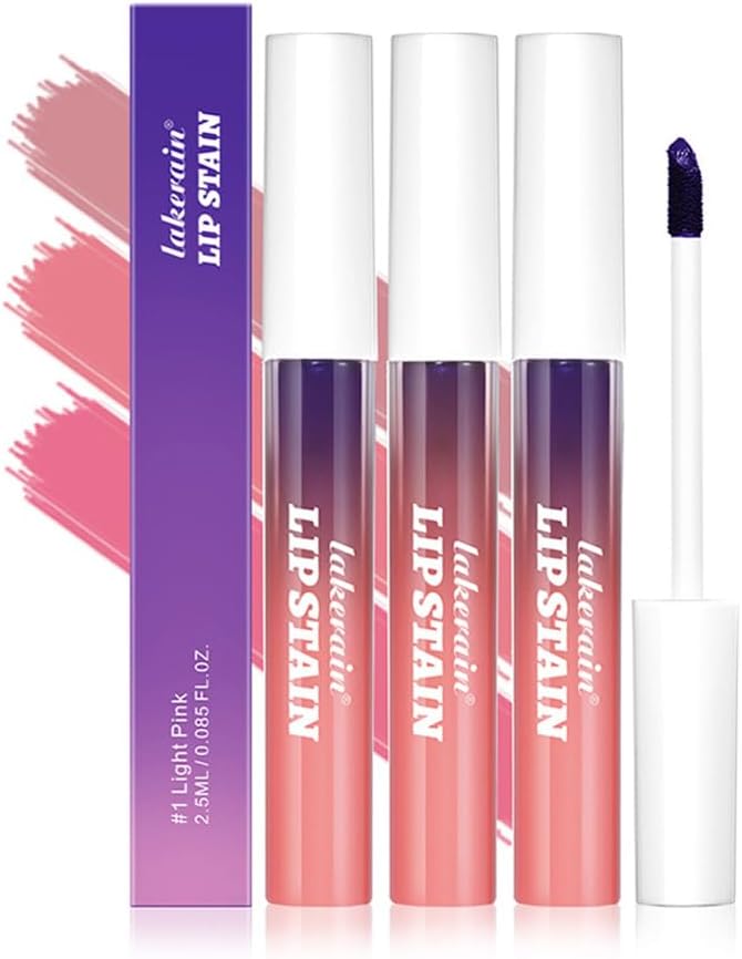 3PCS Peel Off Lip Liner Stain Set, Dulele Highly Pigmented Tatto Peel Off Lip Stain, Waterproof Lip Tint Stain Non-stick Cup Peel Off Lipstick Makeup lip (Peel Off, 3 Pcs)