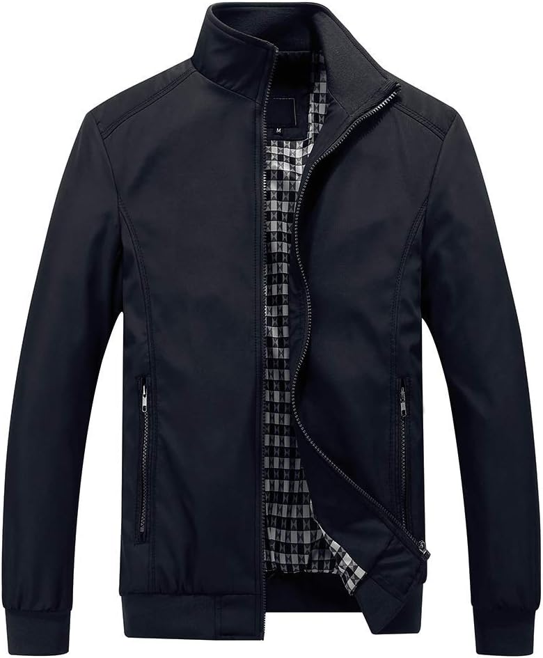 YOUTHUP Mens Summer Bomber Jackets Casual Lightweight Windbreaker Sports Jacket Cargo Outwear