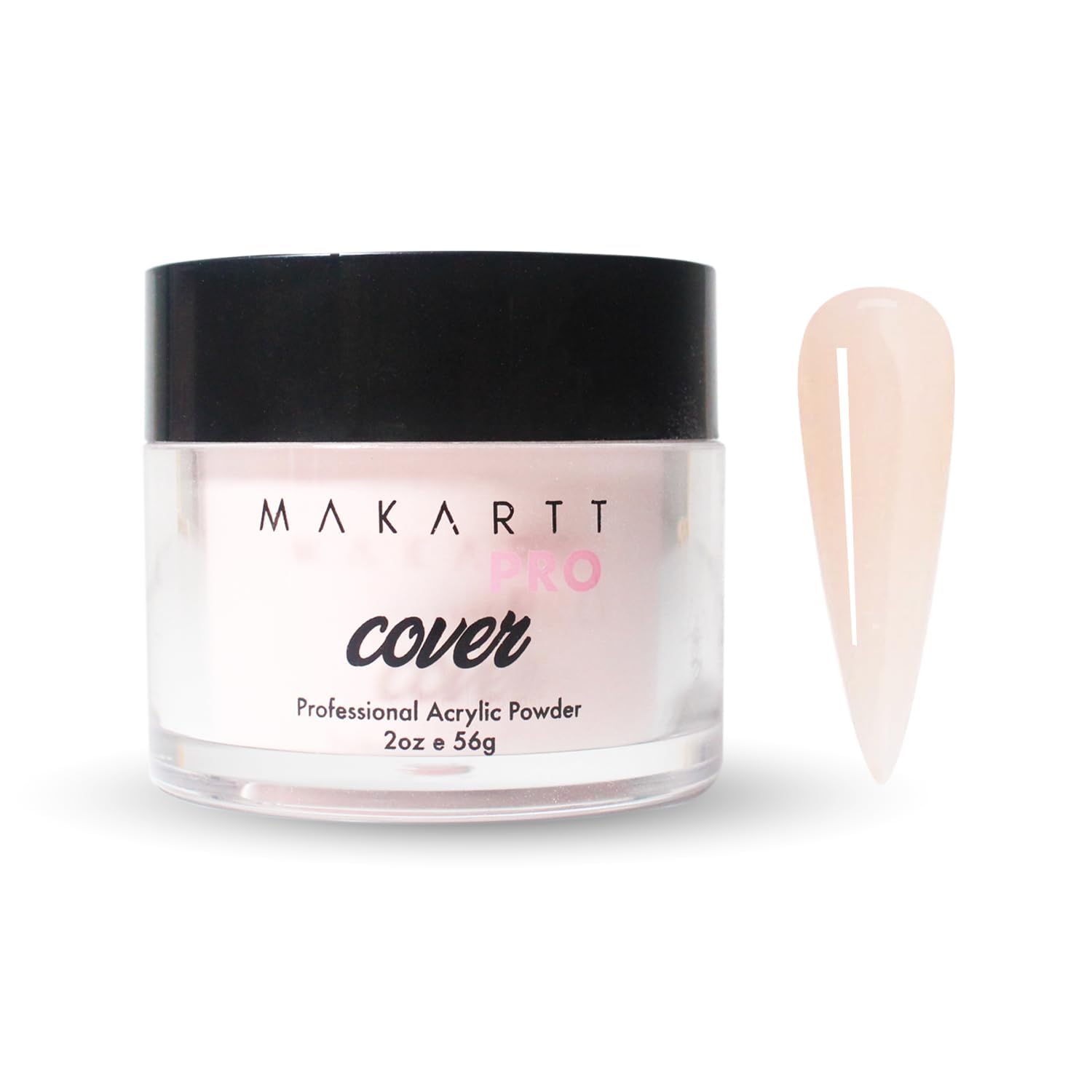Acrylic Powder - 56g/2oz Nail Cover for Extension, Perfect for Professional Private Nail Technicians - Color: Creamy Almond