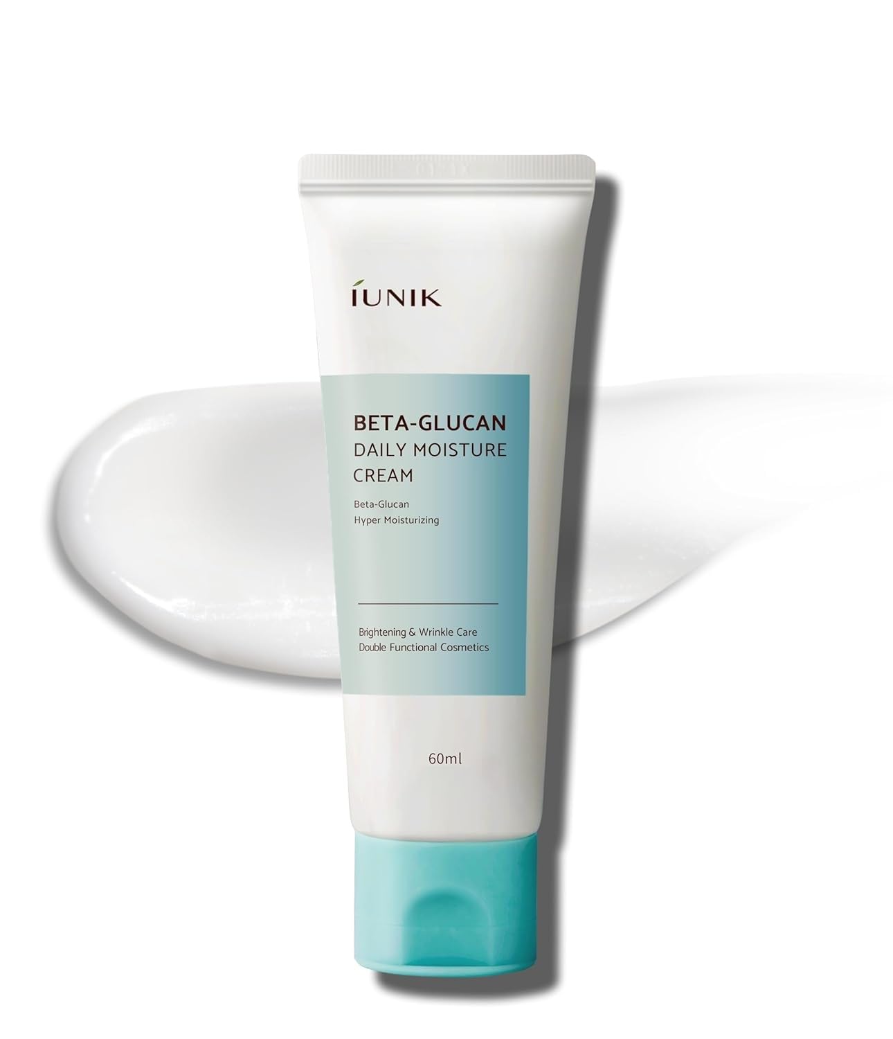 IUNIK Beta-Glucan Vegan Lightweight Non-Sticky Deep Moisture Watery Cream Lotion Daily Moisturizer Quick Absorption Dry Mature Sensitive Fine lines Skin Naturally-Derived Centella Vitamin Korean