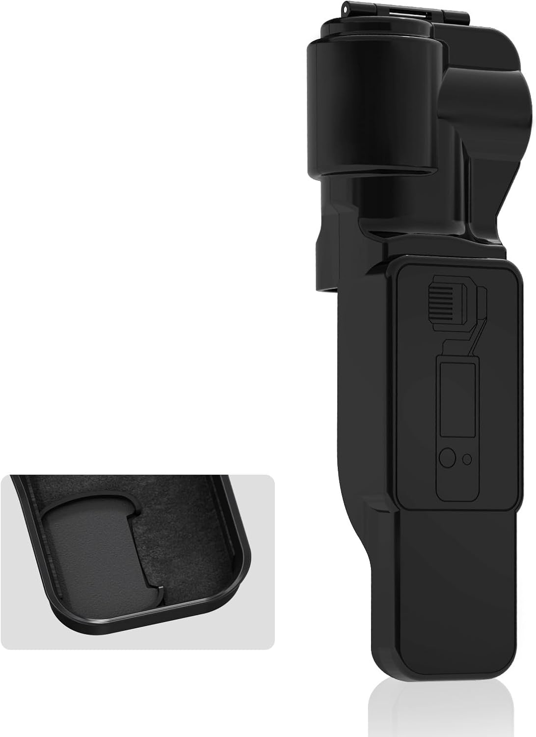 Pocket 3 Protective Cover Case, Gimbal Lens Cap Screen Protector for DJI Osmo Pocket 3 Creator Combo Accessories (Black)
