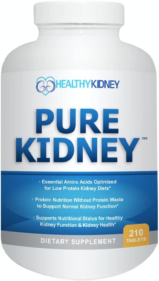 Pure Kidney Health Supplement and Renal Diet Cookbook for Rejuvenation, Low Protein Diet and Kidney Supplement. Kidney Diet Book Renal Supplement 210 Pills