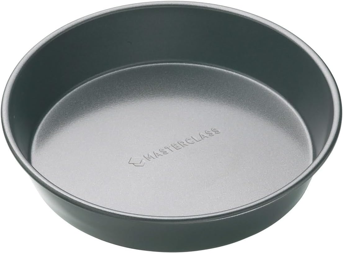 MasterClass 23 cm Deep Pie Dish with PFOA Non Stick, Robust 1 mm Carbon Steel, 9 Inch Round Pan