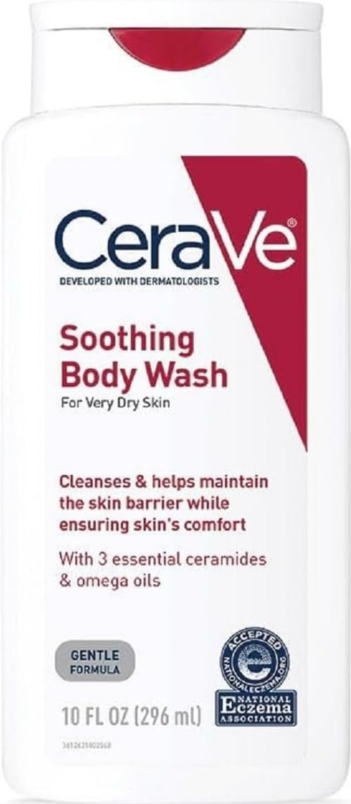 CeraVe Soothing Body Wash, Shower Oil for Dry & Sensitive Skin, 10 oz