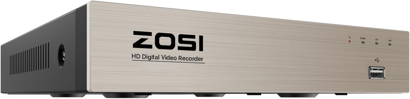 ZOSI H.265+ 8 Channel 3K Lite Hybrid 4-in-1 CCTV DVR with AI Human/Vehicle Detection, 5MP Analog/AHD/TVI/CVI Surveillance Video Recorders for 720P, 1080P Security Cameras, Remote Access,No Hard Drive