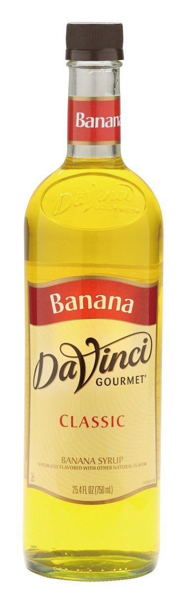 DaVinci Gourmet Classic Banana Syrup, 750 mL Glass Bottle