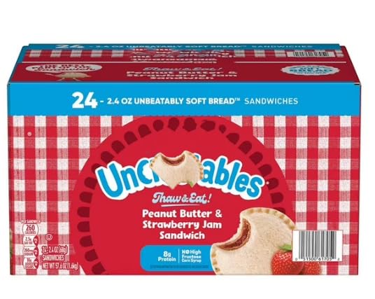 Peanut Butter and Strawberry Jam Sandwiches, Frozen, 2.4 oz., 24 ct.