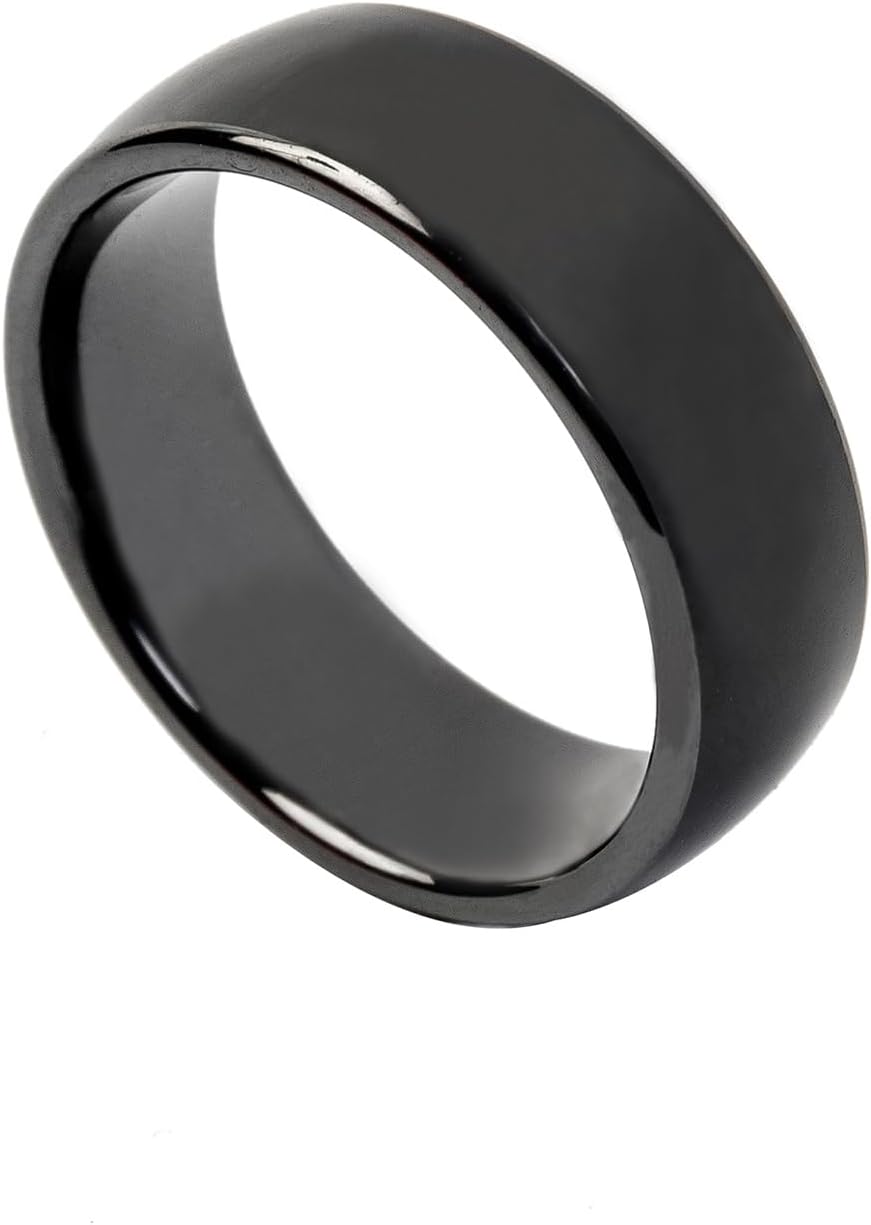 Waterproof Ceramic NFC Ring, NFC 216 888 Bytes Chip Universal for Mobile Phone, Modern Unisex Fashion Ring in White