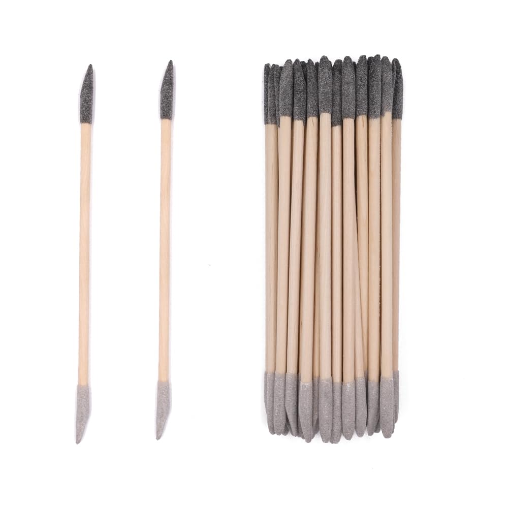 30 Pcs Sanding Sticks, Double End Matchsticks Sanding Twigs, Fine Detailing Sanding Tools for Tight Spaces Plastic Models Wood, 120/280 Grit, 5.5 x 0.2 Inch