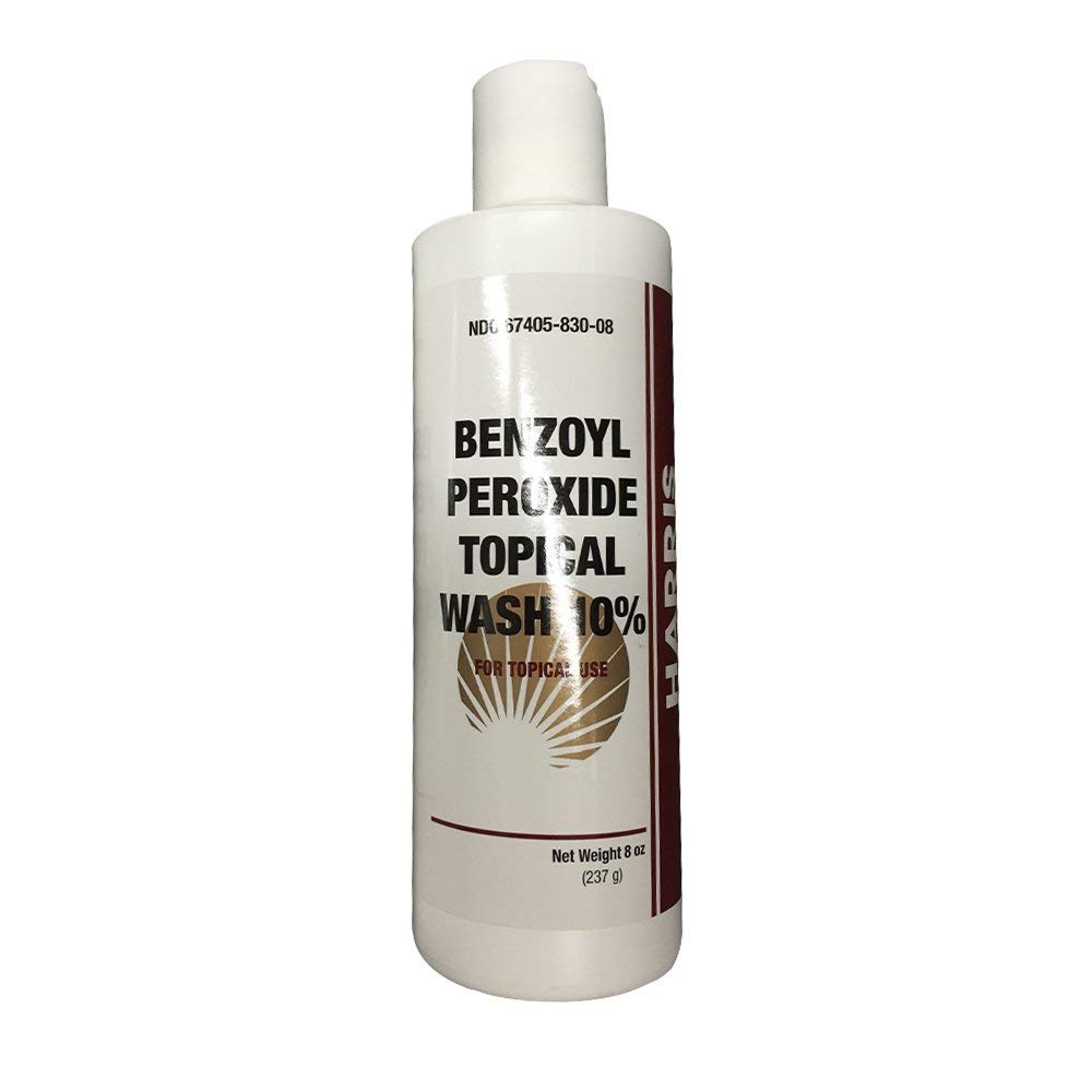 Harris Pharma 10% Benzoyl Perox Wash 8 oz (Pack of 2)