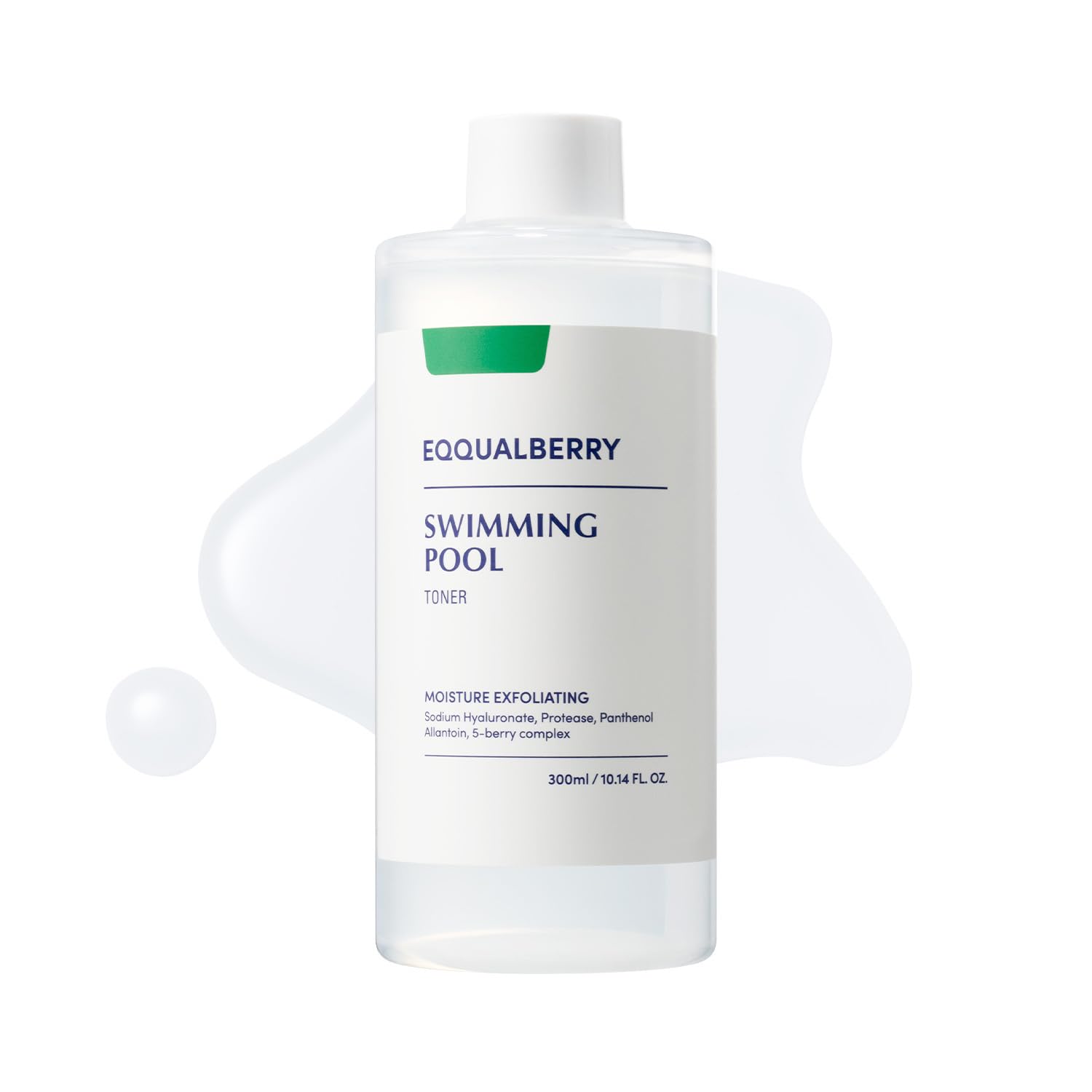 Swimming Pool Toner - Korean Toner for Daily Exfoliating & Deep Hydration with Natural Enzyme Protease & Hyaluronic Acid, For Sensitive Skin, 10.14 Fl Oz (300ml)