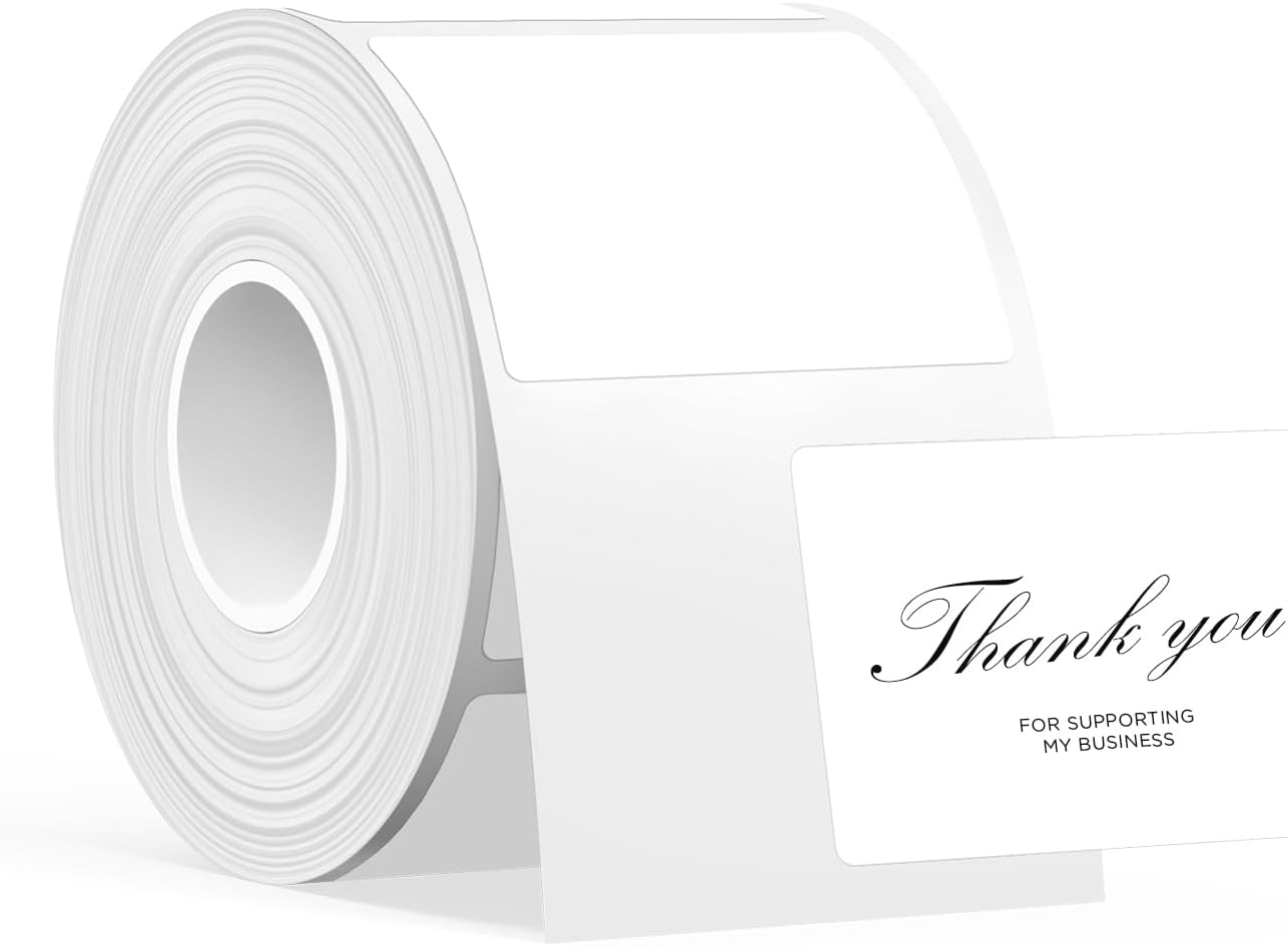 SUPVAN T50M Series Genuine Label Tape, 1-1/2" x 1-1/8'', White
