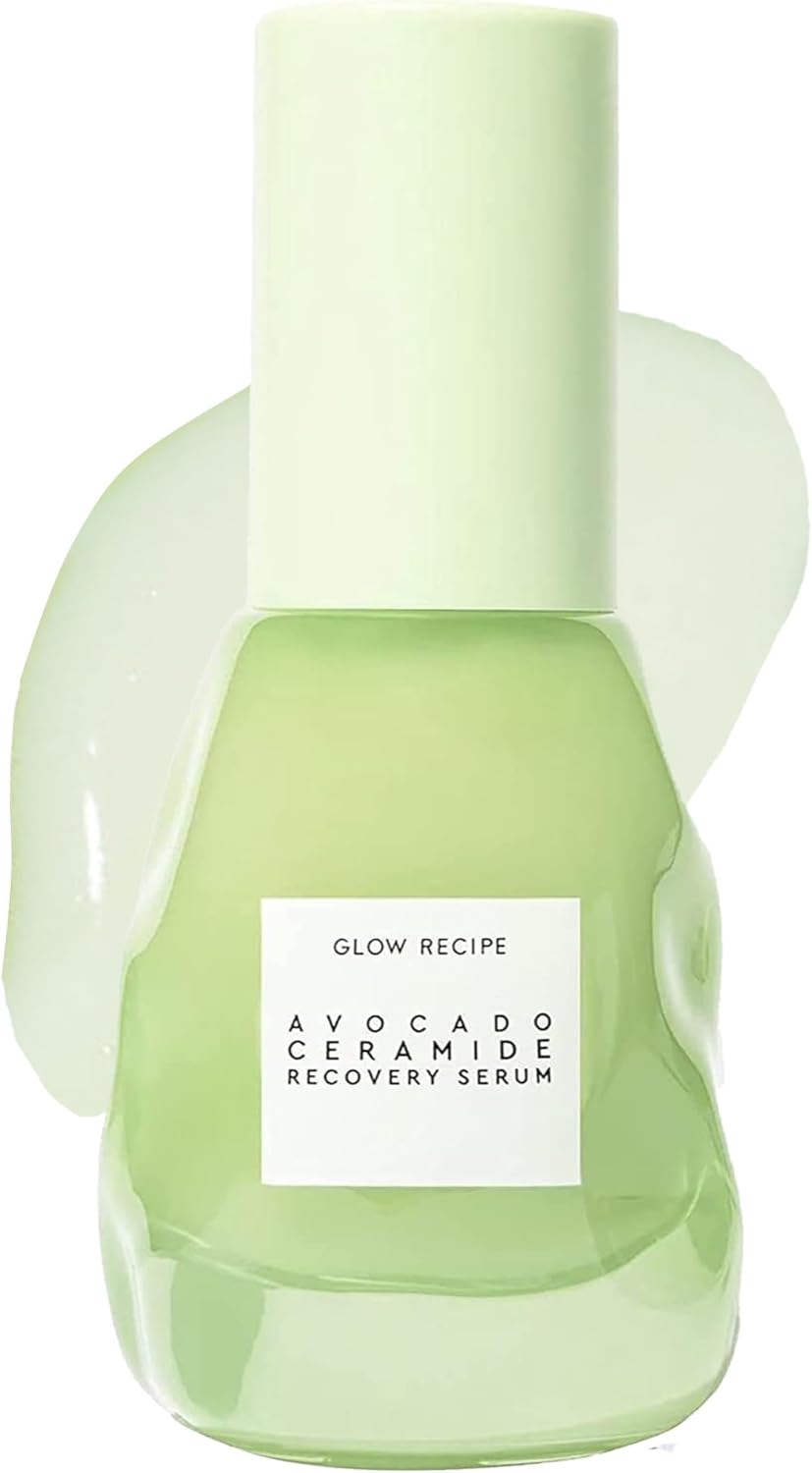 Glow Recipe Avocado Ceramide Serum - Hydrating Face Serum for Women & Men - Redness Relief, Dry Skin & Skin Barrier Repair - Lightweight, Milky Texture for Sensitive Skin (15 ml)