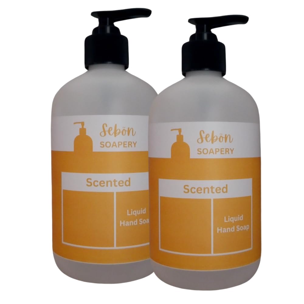 Sebon Soapery Peanut Butter Cups Scented Liquid Hand Soap, 12 Oz (2 Pack)
